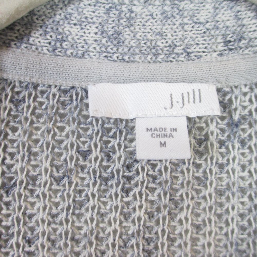 J Jill Cardigan Sweater Womens Cotton Blend Knit One Button - Picture 5 of 6